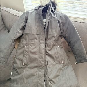 Columbia Charcoal Hooded Winter Jacket